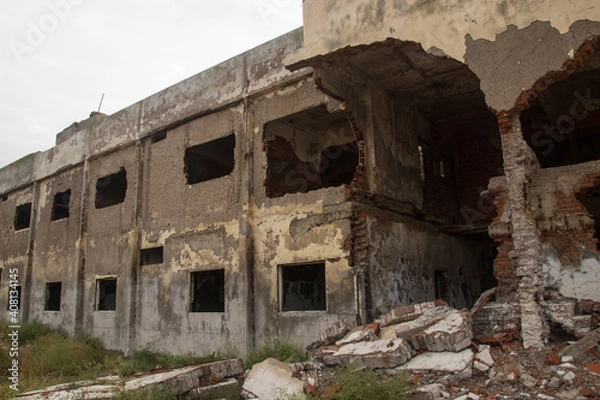 Fototapeta Edificio en ruinas de Epecuen, Buenos Aires.