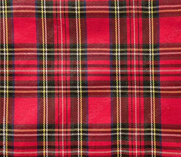 Fototapeta red checkered wool fabric tartan
