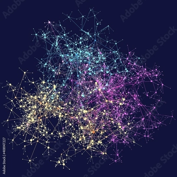 Fototapeta Graph data vector visualization. Science and education concept.