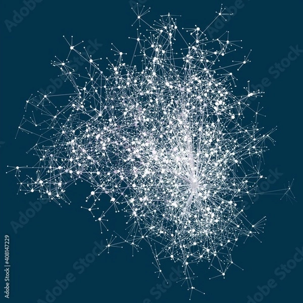 Obraz Graph data vector visualization. Science and education concept.