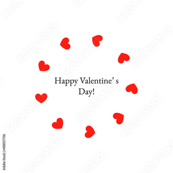 Obraz hand written happy valentines day calligraphy vector graphic with heart