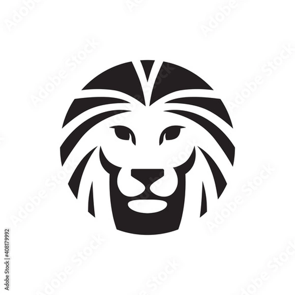 Obraz lion circle logo design