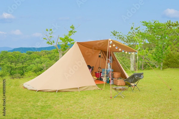 Obraz キャンプ場の風景