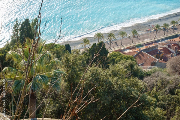 Fototapeta view from the top of the castle of Nice