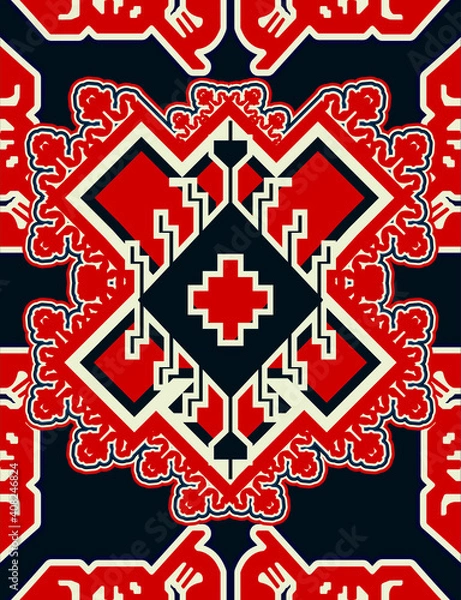 Obraz best selling traditional patterns, fabric textile fashions, vintage, retro design, anatolian, mesopotamian, carpet and rug 