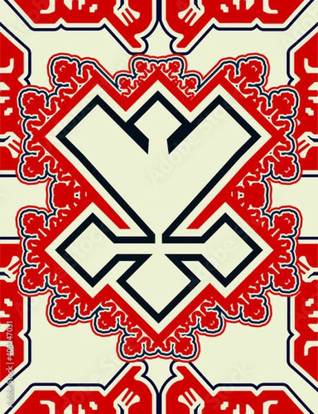Obraz best selling traditional patterns, fabric textile fashions, vintage, retro design, anatolian, mesopotamian, carpet and rug 