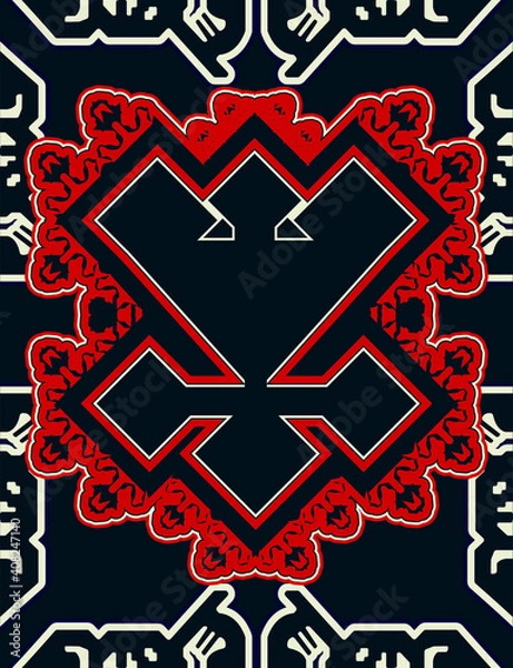 Obraz best selling traditional patterns, fabric textile fashions, vintage, retro design, anatolian, mesopotamian, carpet and rug 