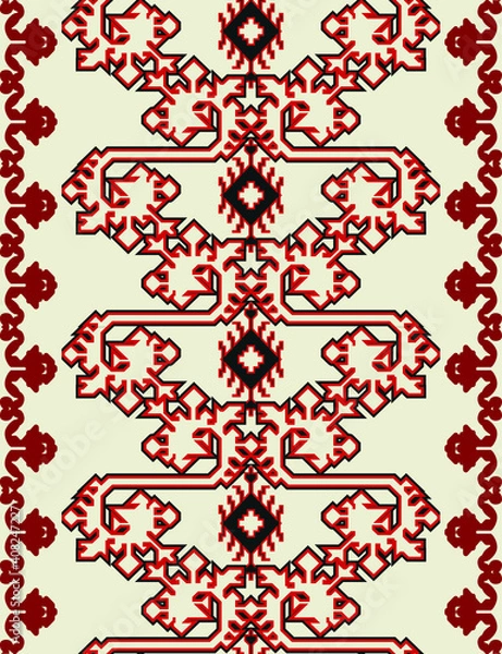 Obraz best selling traditional patterns, fabric textile fashions, vintage, retro design, anatolian, mesopotamian, carpet and rug 