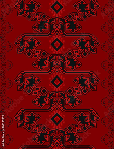 Obraz best selling traditional patterns, fabric textile fashions, vintage, retro design, anatolian, mesopotamian, carpet and rug 