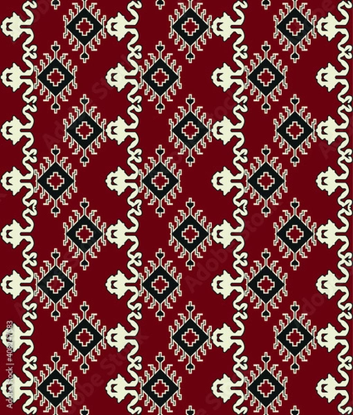Obraz best selling traditional patterns, fabric textile fashions, vintage, retro design, anatolian, mesopotamian, carpet and rug 