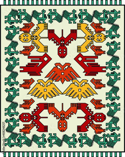 Fototapeta best selling traditional patterns, fabric textile fashions, vintage, retro design, anatolian, mesopotamian, carpet and rug 