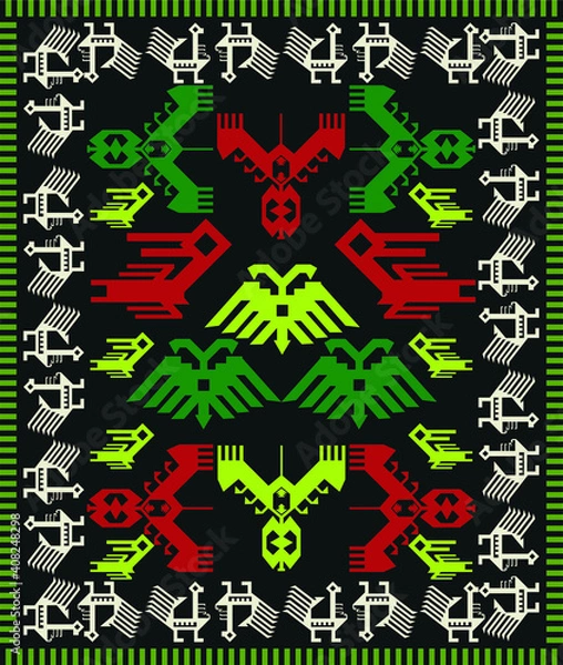 Obraz best selling traditional patterns, fabric textile fashions, vintage, retro design, anatolian, mesopotamian, carpet and rug 