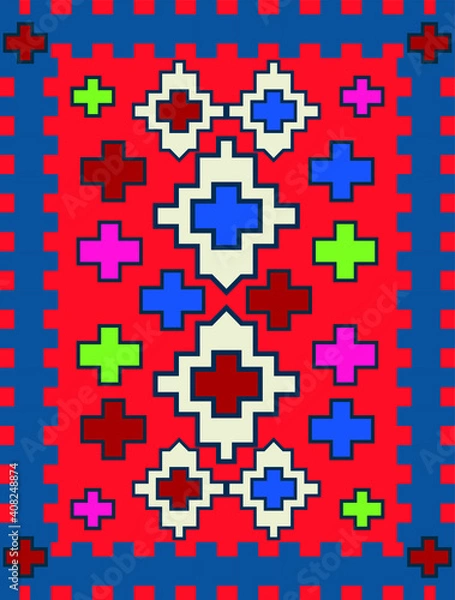 Obraz best selling traditional patterns, fabric textile fashions, vintage, retro design, anatolian, mesopotamian, carpet and rug 