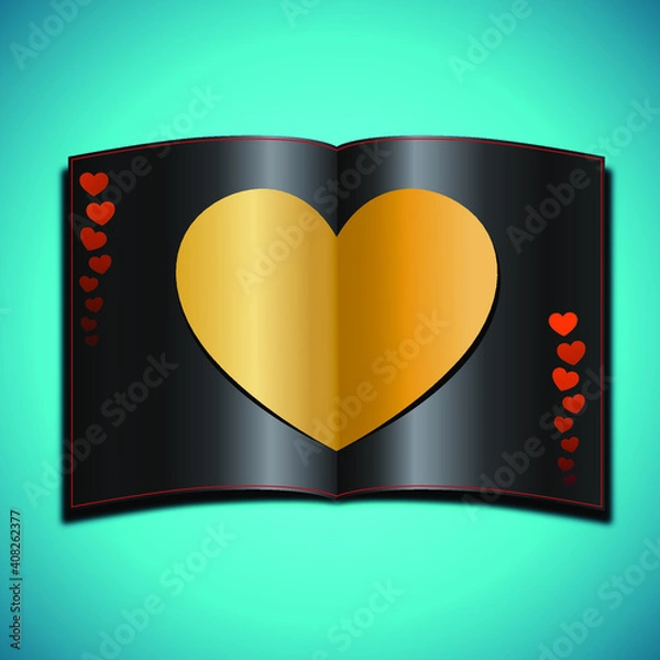Obraz romantic card with heart