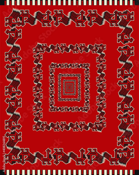 Obraz best selling traditional patterns, fabric textile fashions, vintage, retro design, anatolian, mesopotamian, carpet and rug 