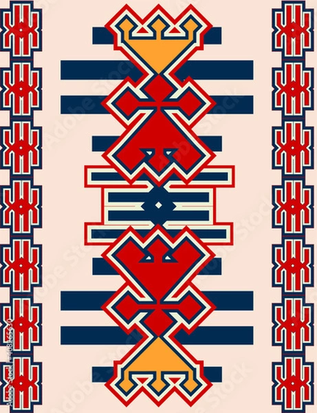 Fototapeta best selling traditional patterns, fabric textile fashions, vintage, retro design, anatolian, mesopotamian, carpet and rug 