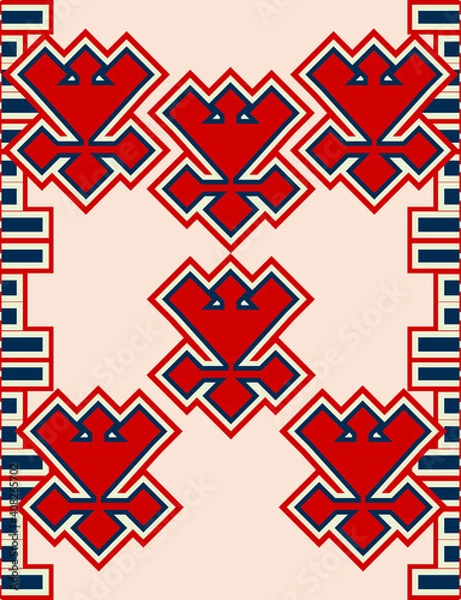 Obraz best selling traditional patterns, fabric textile fashions, vintage, retro design, anatolian, mesopotamian, carpet and rug 