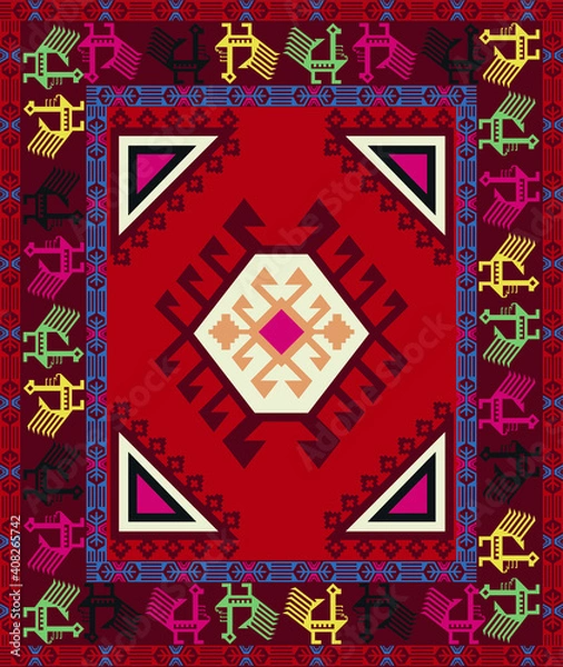Fototapeta best selling traditional patterns, fabric textile fashions, vintage, retro design, anatolian, mesopotamian, carpet and rug 