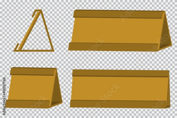 Fototapeta Nameplate vector set isolated on a transparent background.