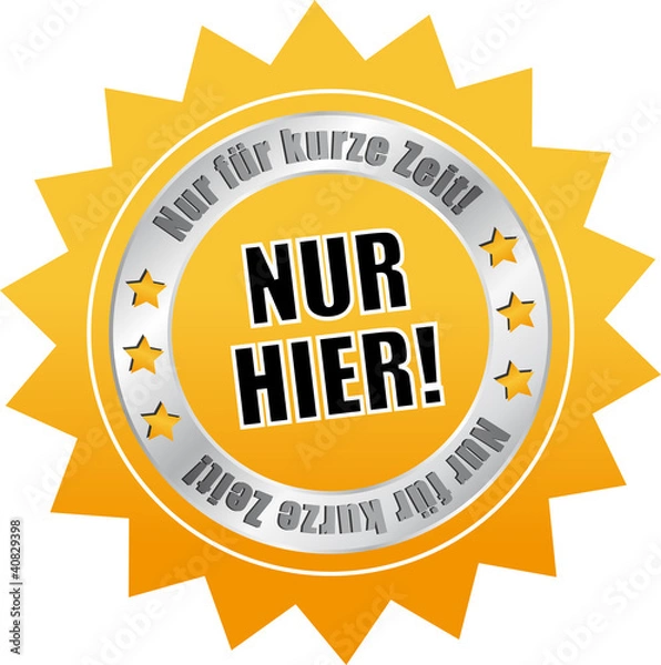 Obraz Nur-hier-Aktions-Button