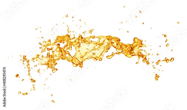 Obraz Orange juice splash isolated on white background