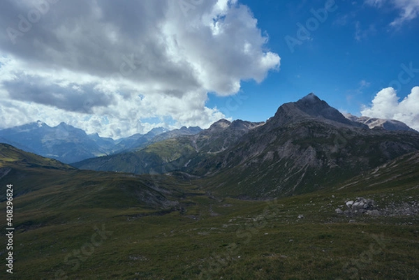 Obraz mountains and clouds