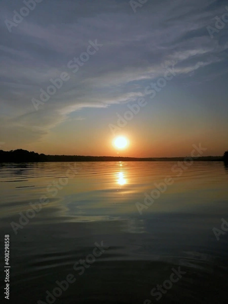 Obraz sunset over the river