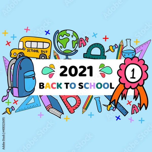 Obraz Doodle 2021 back to school