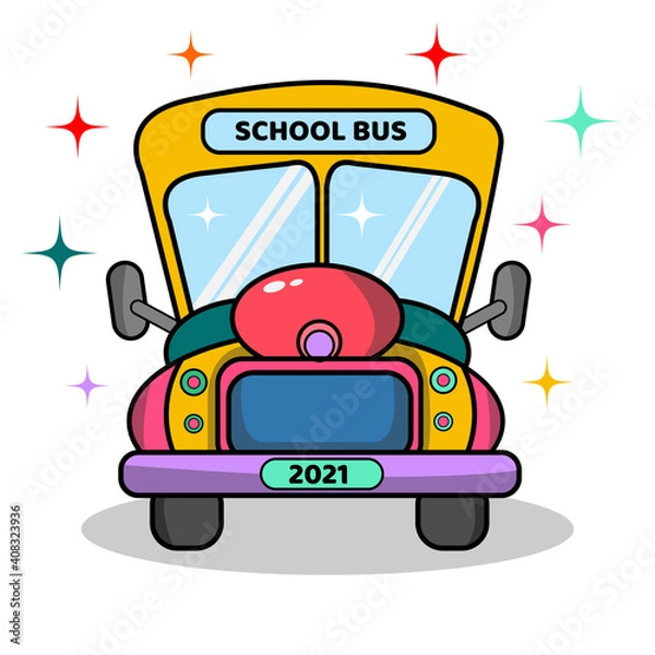 Fototapeta school bus 2021 go to school