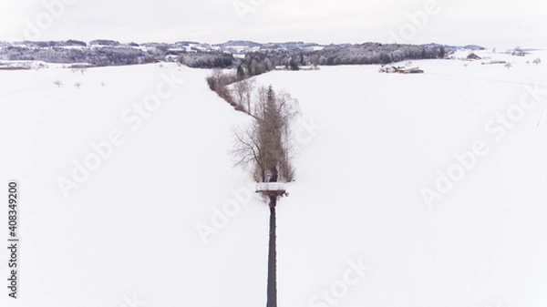 Obraz Bach in verschneiter Landschaft