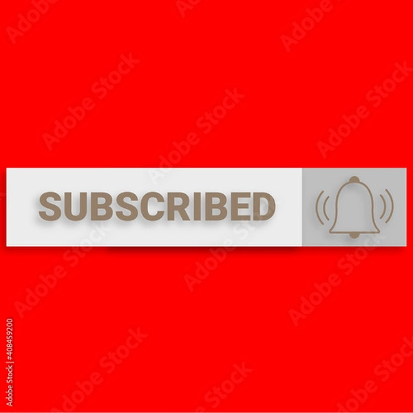 Obraz 3D notificaton and subscribed button