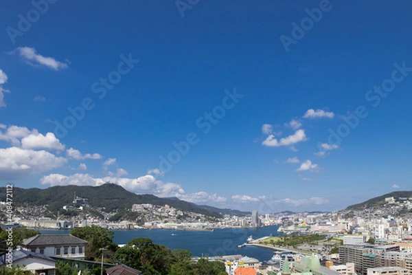 Fototapeta 南山手より長崎市街地眺望