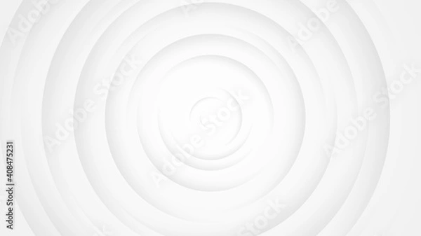 Fototapeta White gray circles abstract background.3D illustration with paper cut style.