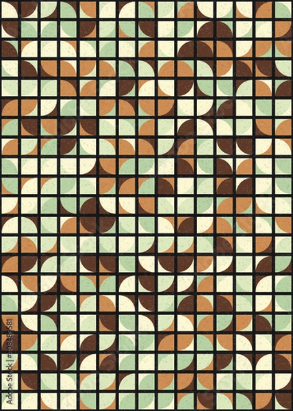 Fototapeta Abstract Geometric Pattern generative computational art illustration