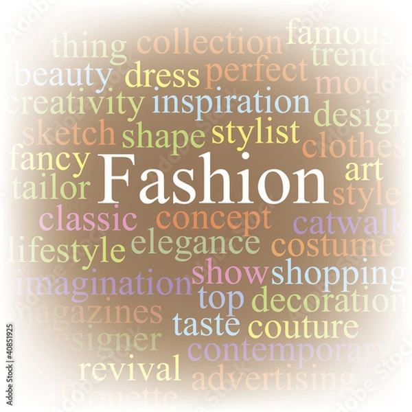 Obraz Fashion. Tag cloud. EPS10