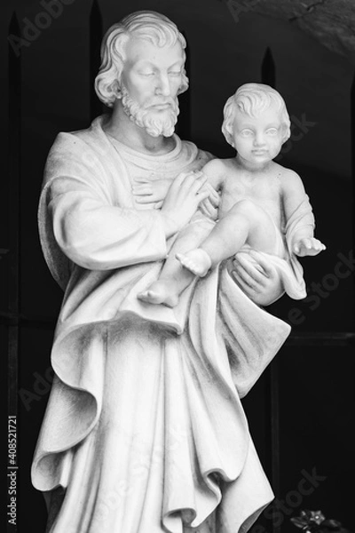 Fototapeta Statue Saint Joseph Bessillon à Cotignac