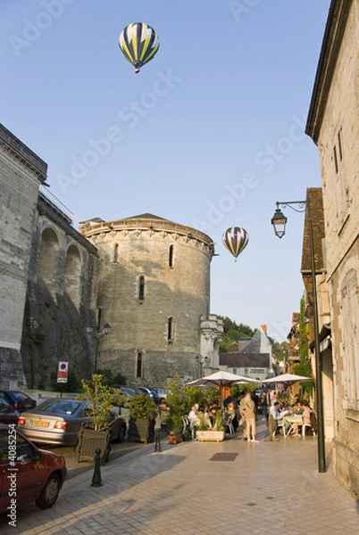 Fototapeta Street in Amboise, France
