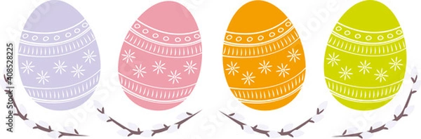Fototapeta Colorful Easter egs