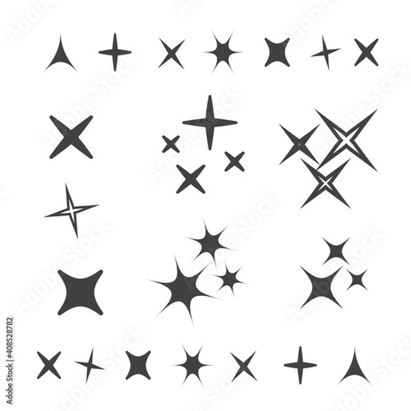 Fototapeta Bright firework, decoration twinkle, shiny flash. Sparkle lights vector