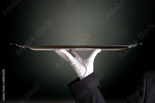 Obraz lokaj, oferta, prezent