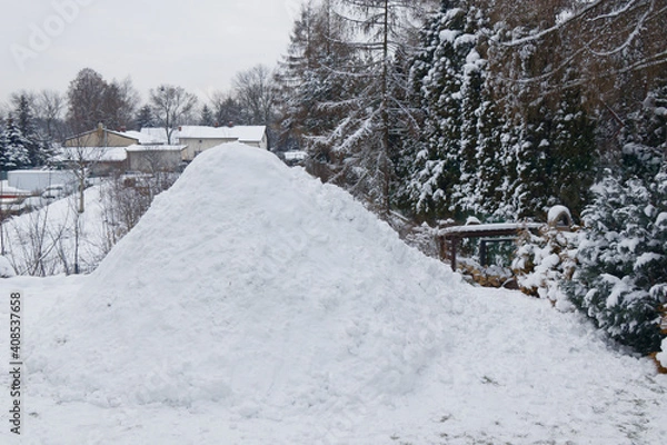 Obraz View of an snow igloo in a winter landscape