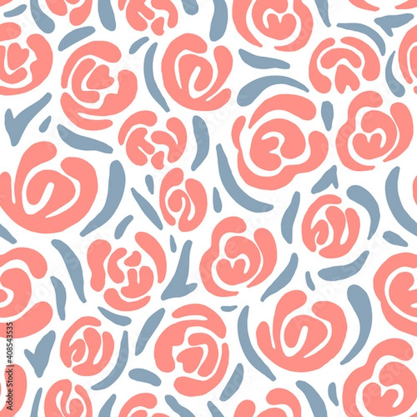 Obraz Rococo seamless Pattern with Flowers