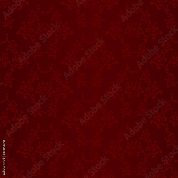 Fototapeta Red seamless wallpaper background pattern design