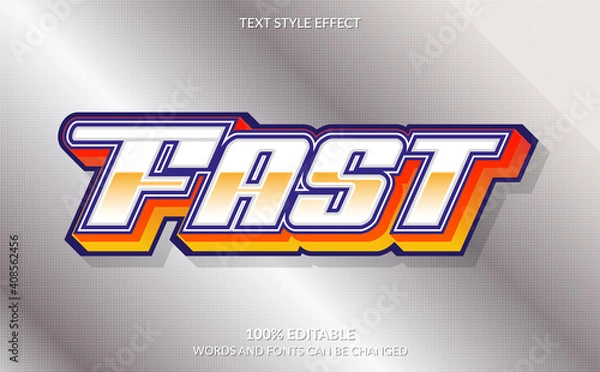 Fototapeta Editable text effect, Fast text style