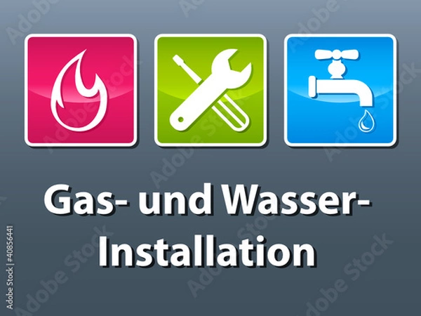 Obraz Gas- und Wasserinstallation