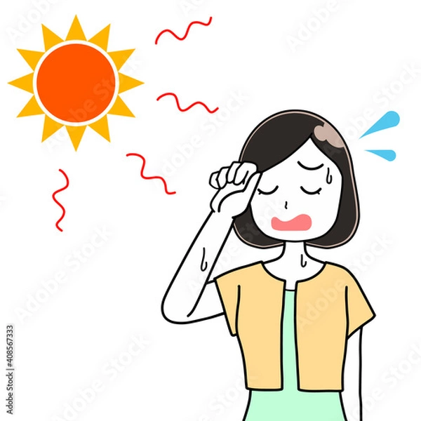 Fototapeta 夏　日差し　女性