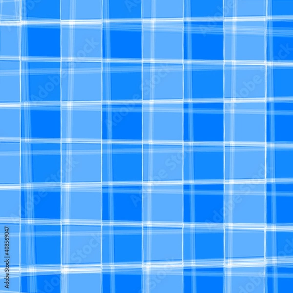 Fototapeta A flowing pattern of smooth blue lines on a brocade veil with transparent luminous transitions. For a stylish setting and a luxurious mood.