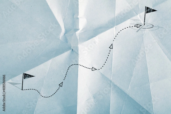 Obraz The path to success is through obstacles. Concept