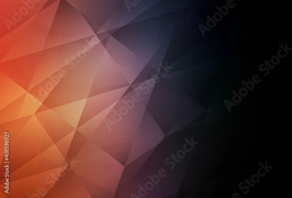 Fototapeta Dark Blue, Yellow vector gradient triangles texture.