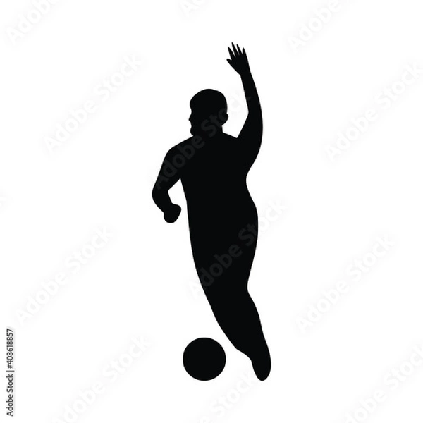 Obraz Football, Soccer Silhouette Vector Design Illustration